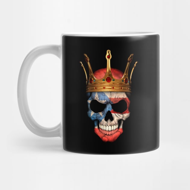 Puerto Rican Flag Skull with Crown by jeffbartels